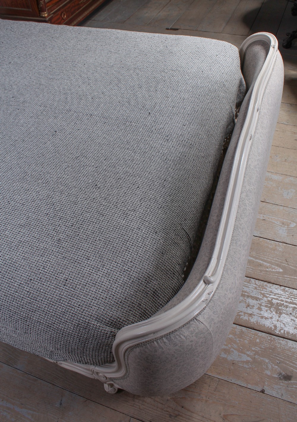 Fully reupholstered king size Corbeille French bed View VII