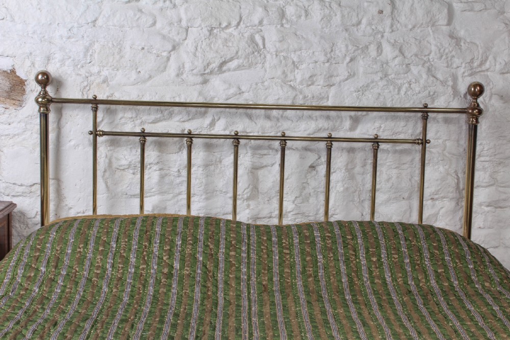 Elegant Victorian aged brass king size bed View VI