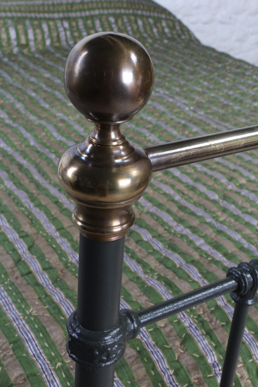 Classic Victorian brass and iron double bed View II