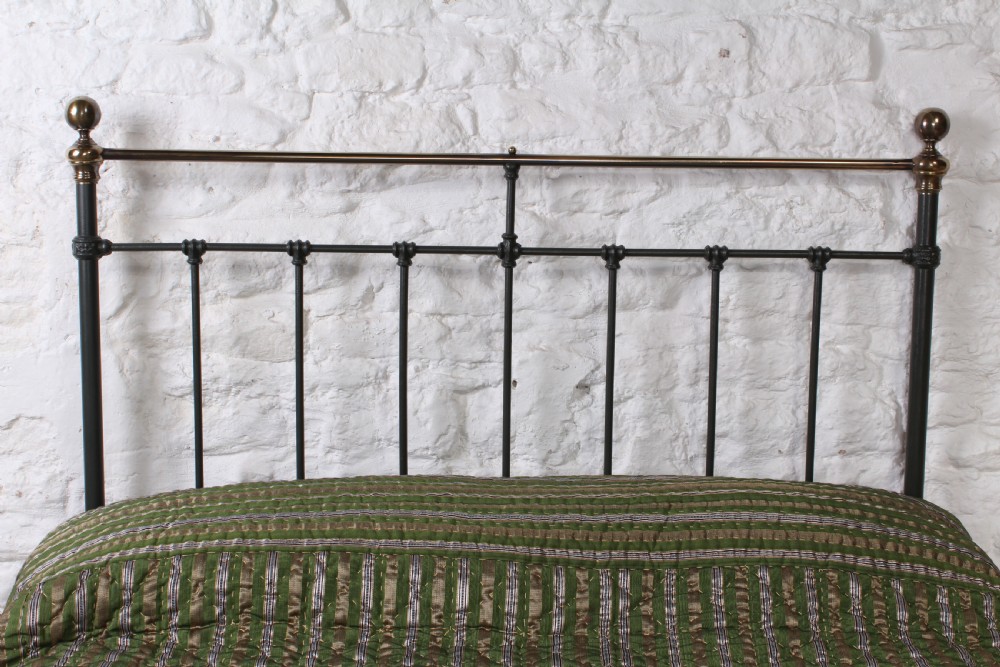 Classic Victorian brass and iron double bed View IV
