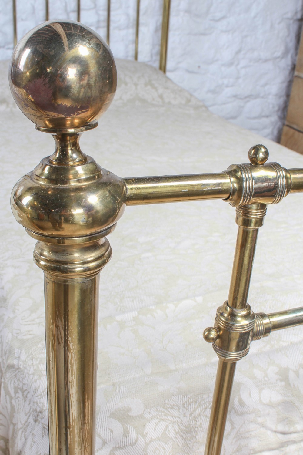 Lovely pair of large single Victorian brass beds View VI