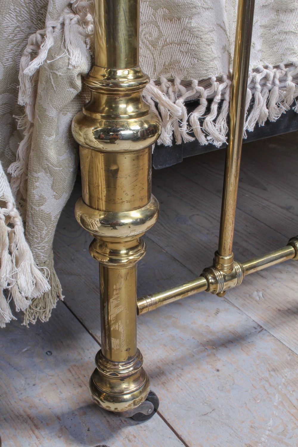 Lovely pair of large single Victorian brass beds View VII