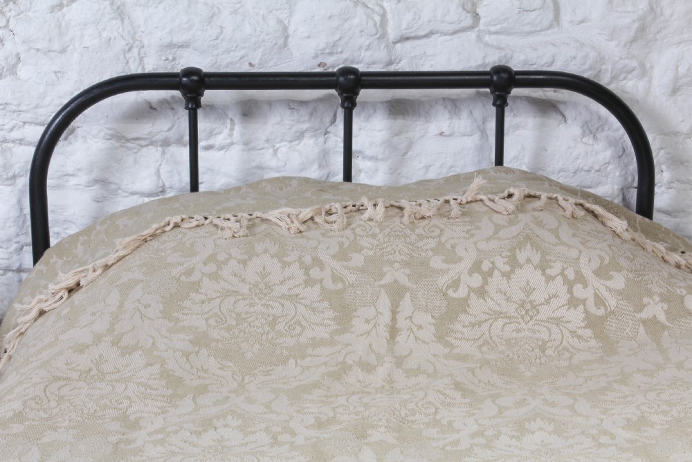 Almost pair of dorm style all iron Victorian single beds View V