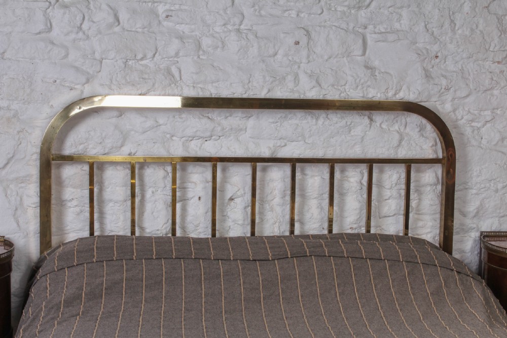Attractive simple all brass French double bed View III