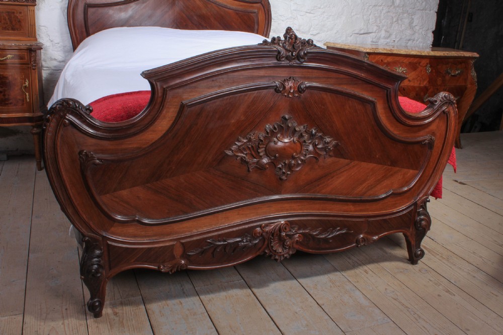Beautiful Rosewood Louis XV style bed for kings size mattress View II