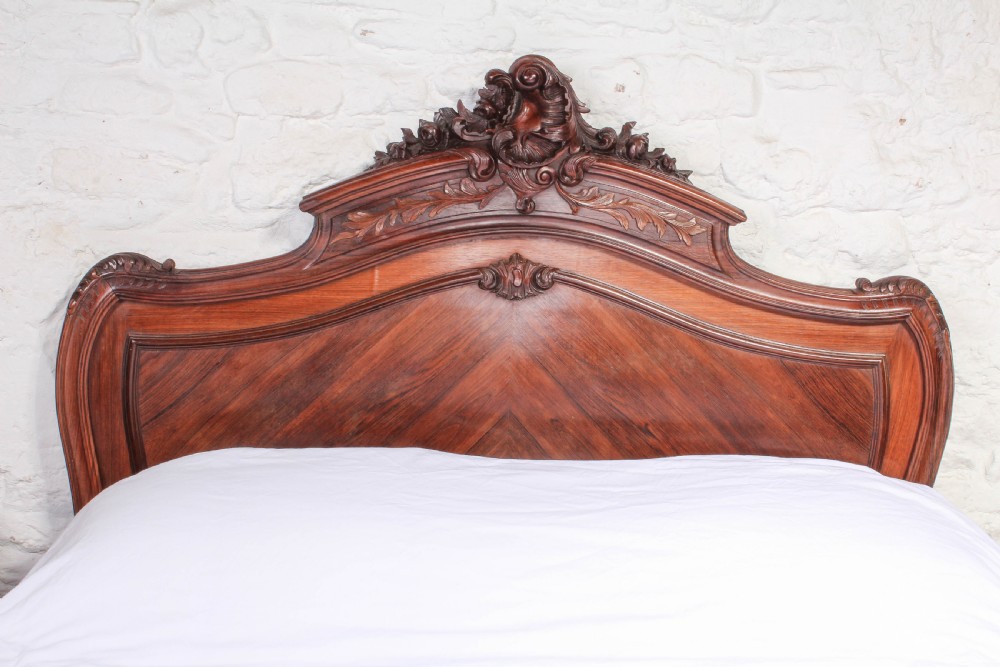 Beautiful Rosewood Louis XV style bed for kings size mattress View III