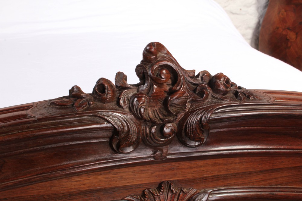 Beautiful Rosewood Louis XV style bed for kings size mattress View VI