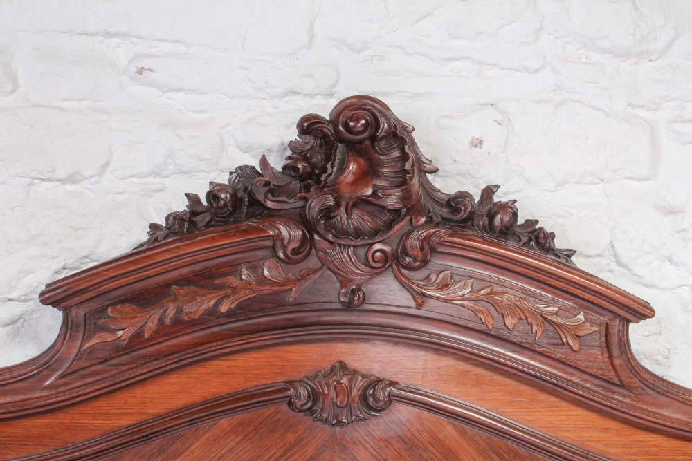 Beautiful Rosewood Louis XV style bed for kings size mattress View VII