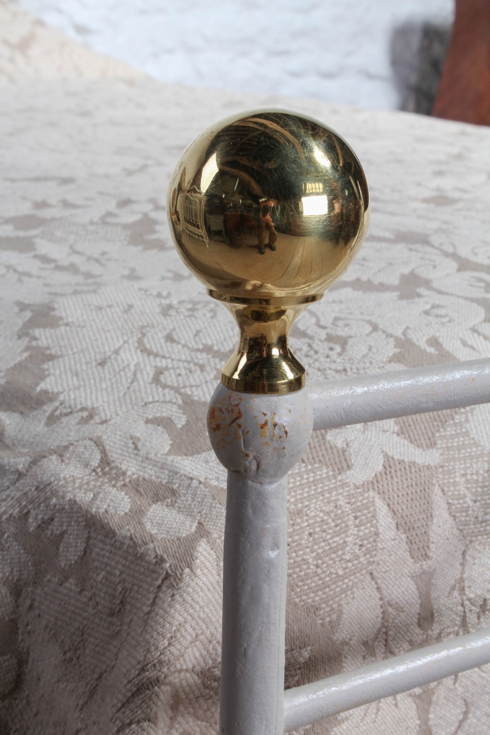 Pretty  forged iron and brass single View V