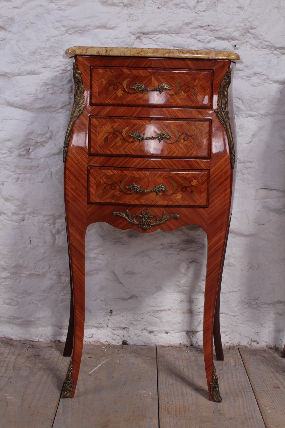 Pair of three drawers marquetry bedsides View III