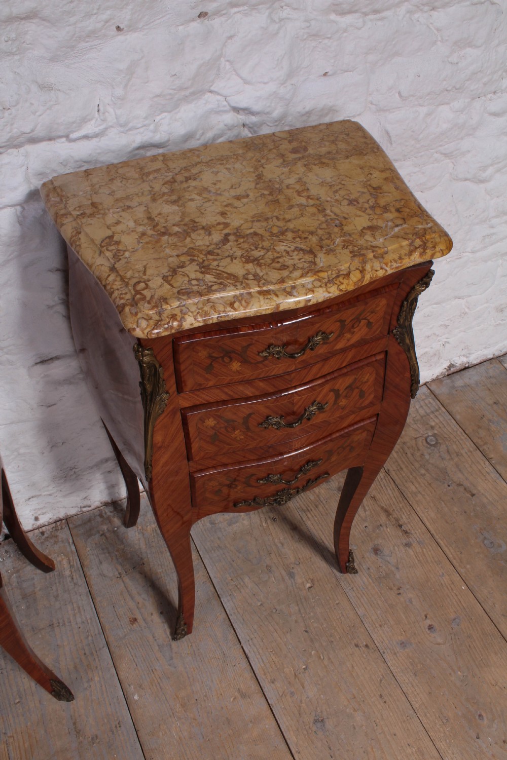 Pair of three drawers marquetry bedsides View V