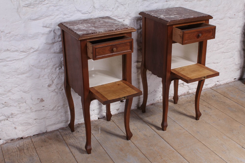 Nice pair of Louis XV walnut bedsides View IV