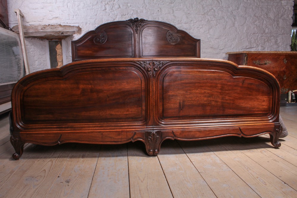 Two meter wide super king French walnut bed View II