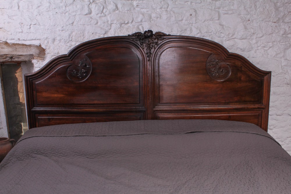 Two meter wide super king French walnut bed View VI