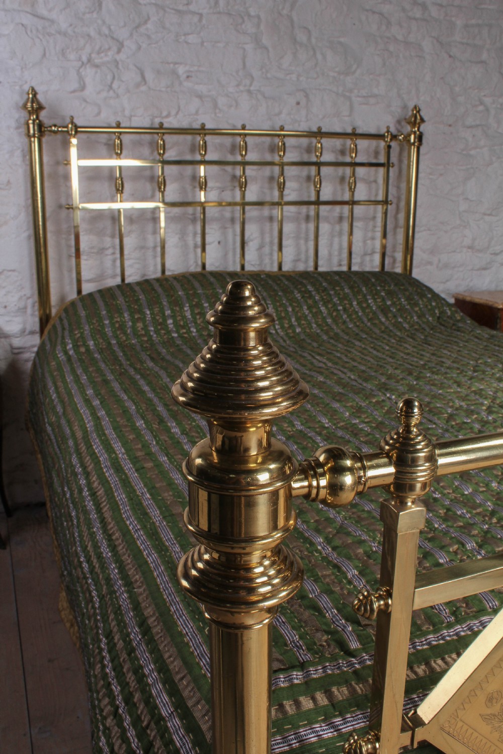 Handsome king size Victorian all brass king size bed View IV