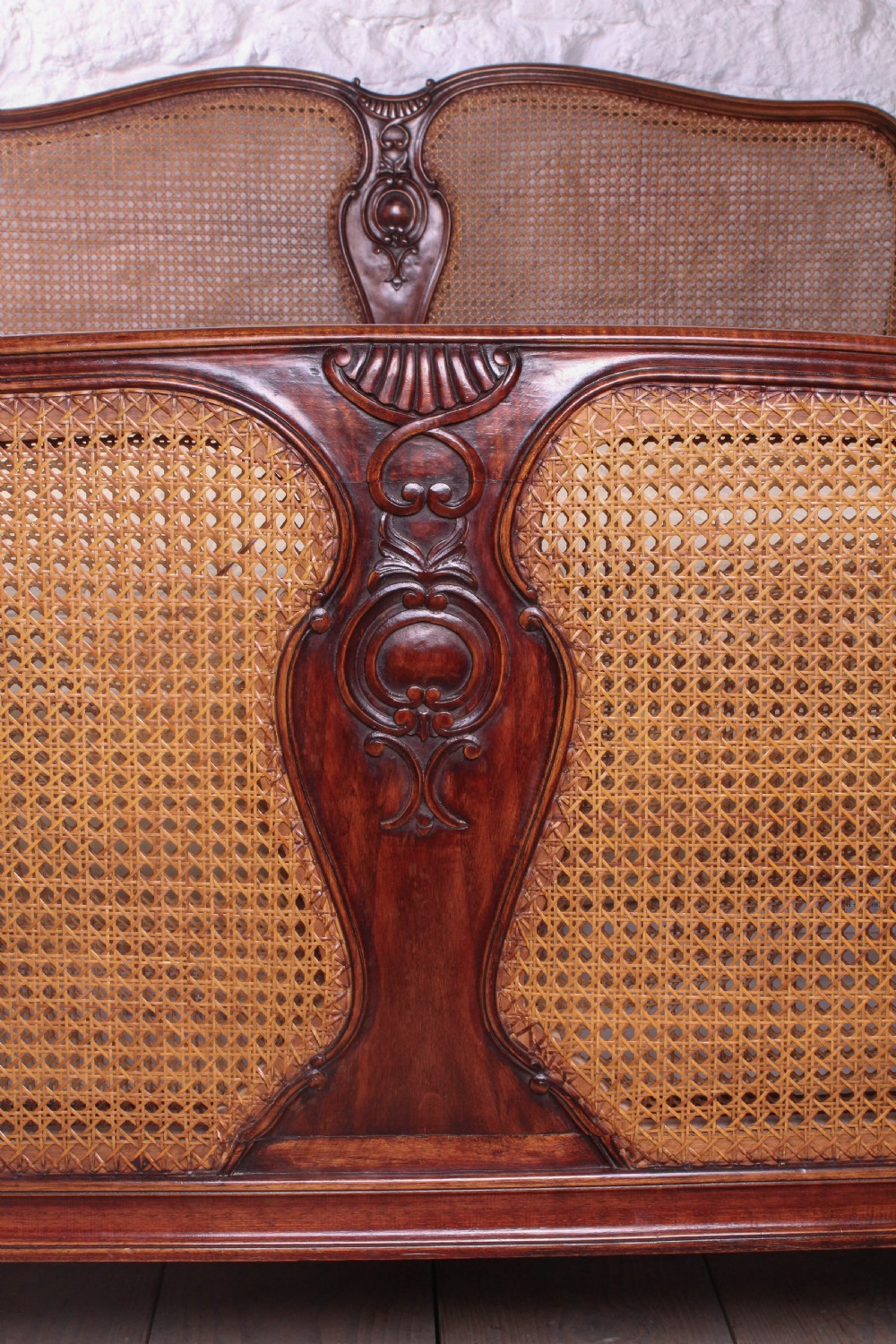 Striking Bergere caned Corbeille king size bed View III