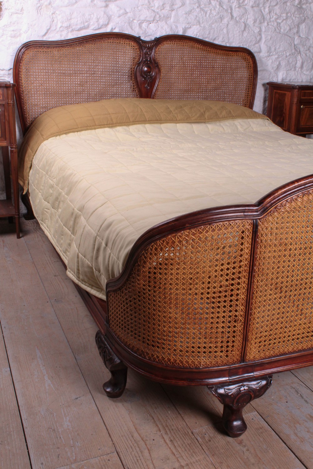 Striking Bergere caned Corbeille king size bed View VI