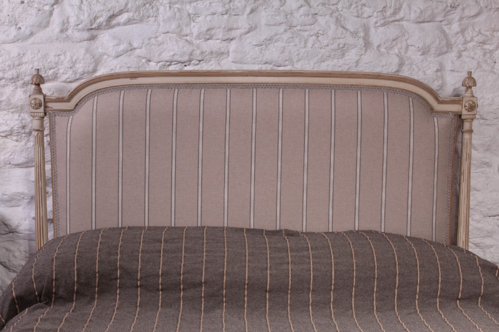 Very attractive French Empire style newly upholstered double bed View III