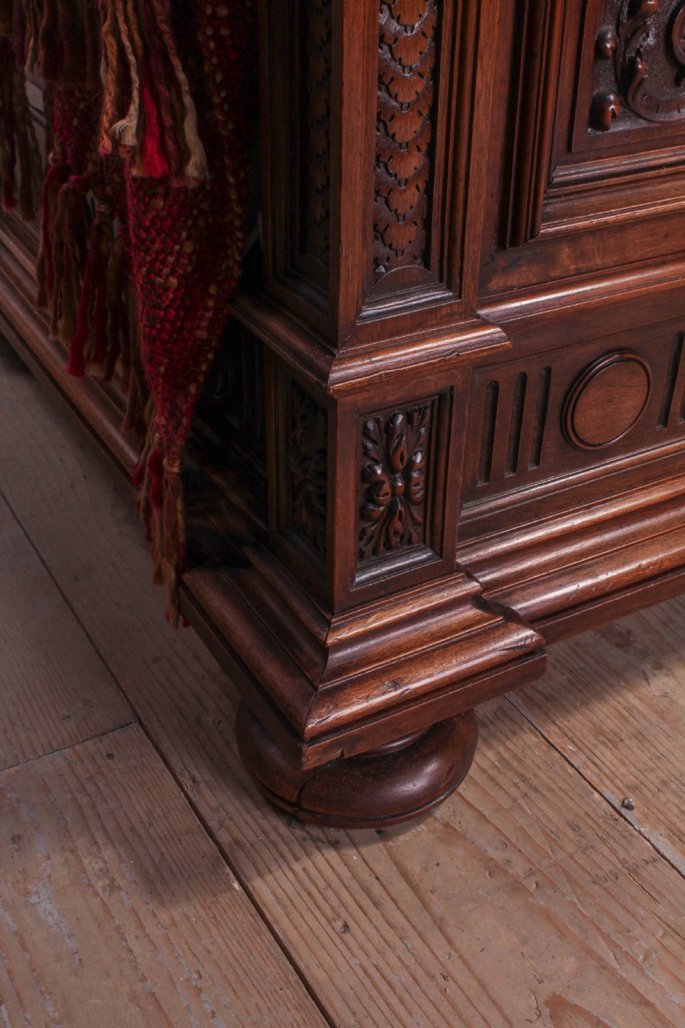 Beautiful carved walnut Neo-Renaissance  king size bed View VI