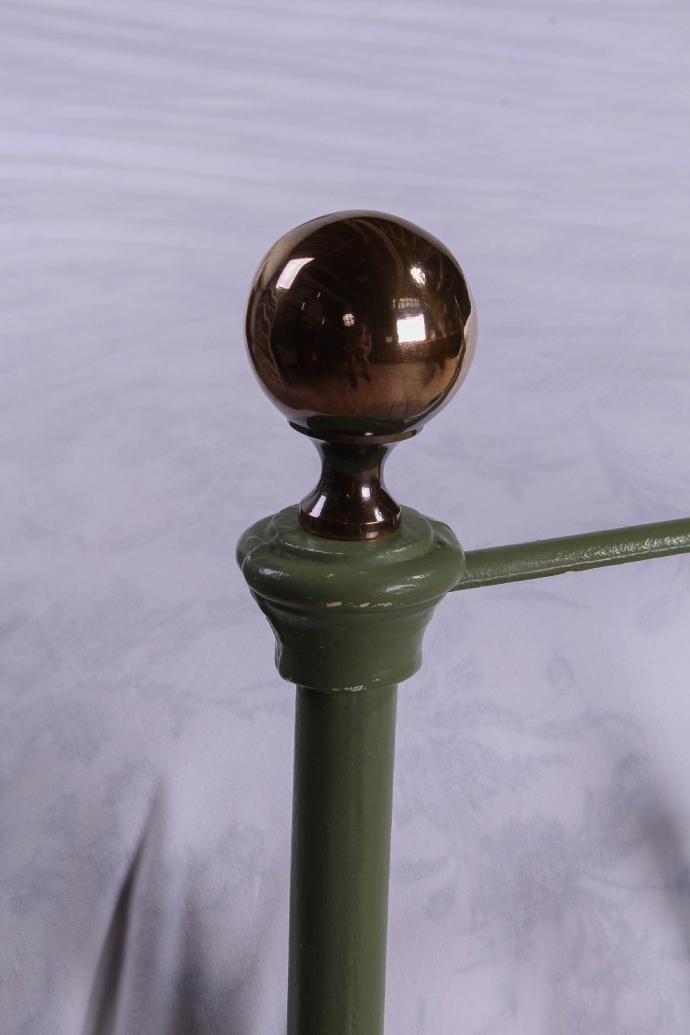 Pretty early Victorian iron king size bed View III