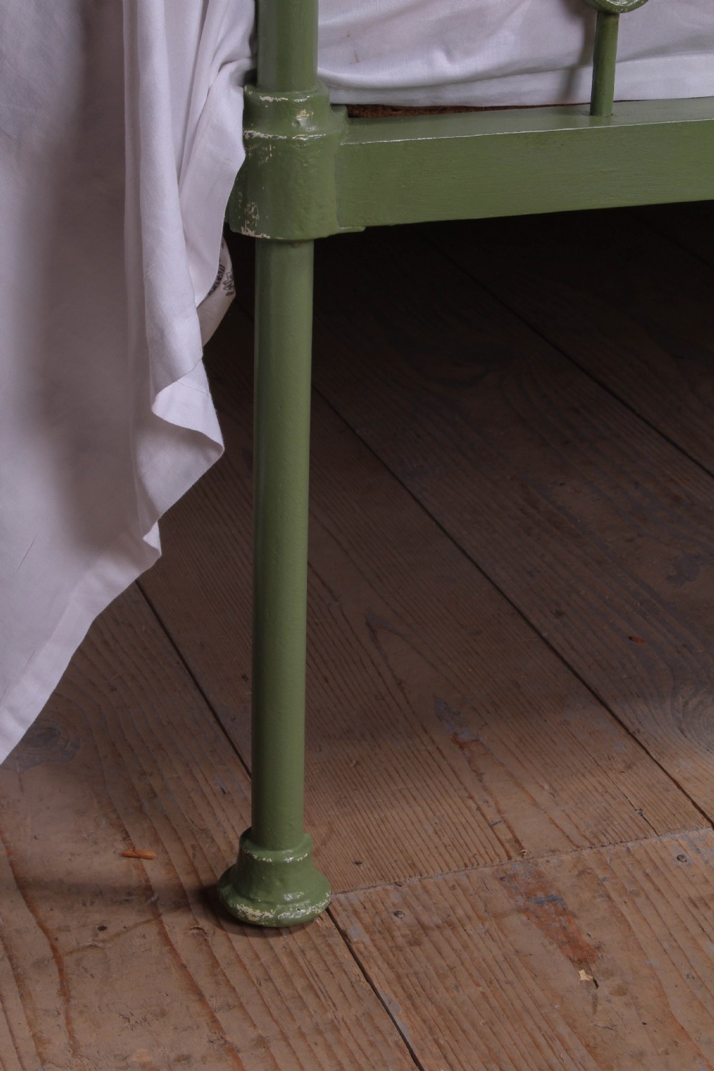 Pretty early Victorian iron king size bed View IV