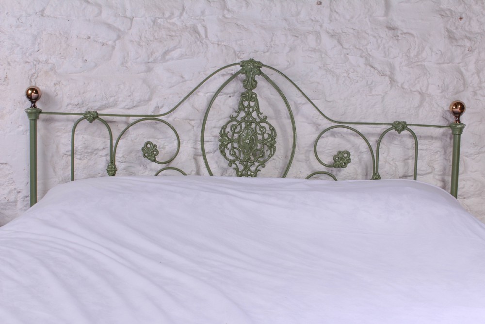 Pretty early Victorian iron king size bed View V