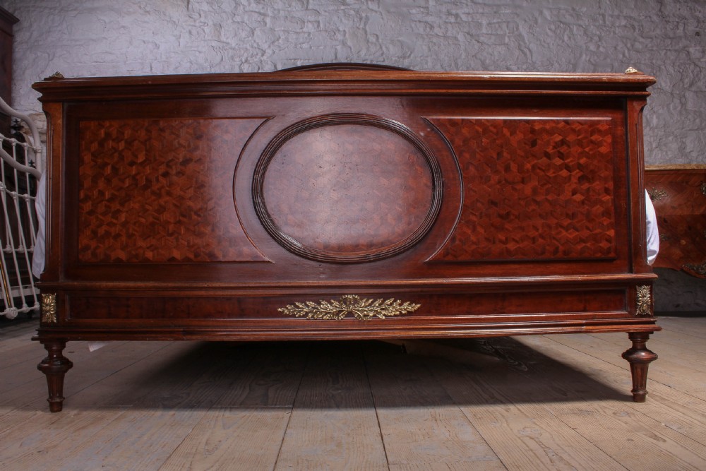 Magnificent Mahogany and fruit wood parquetry king size bed View III