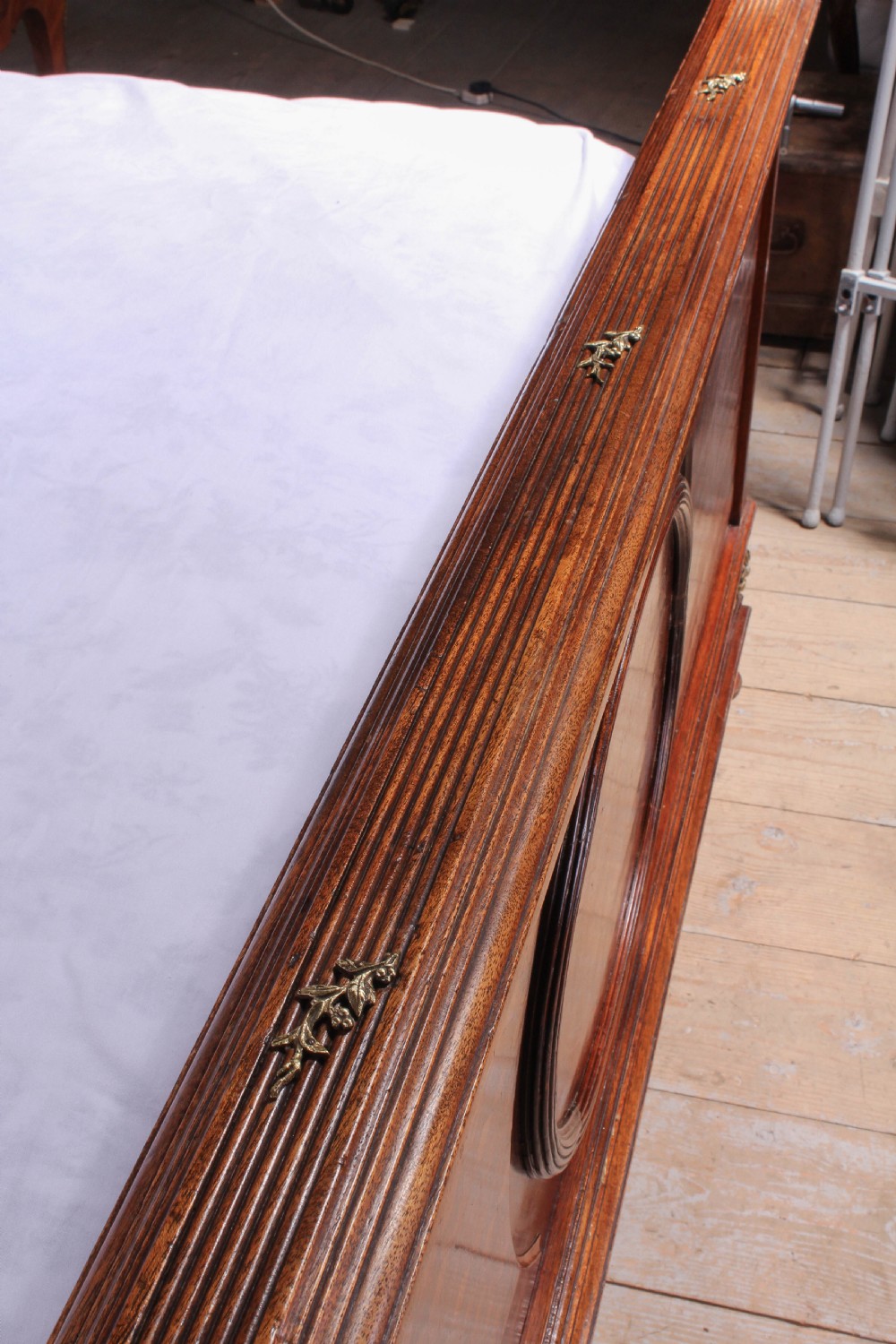Magnificent Mahogany and fruit wood parquetry king size bed View VII