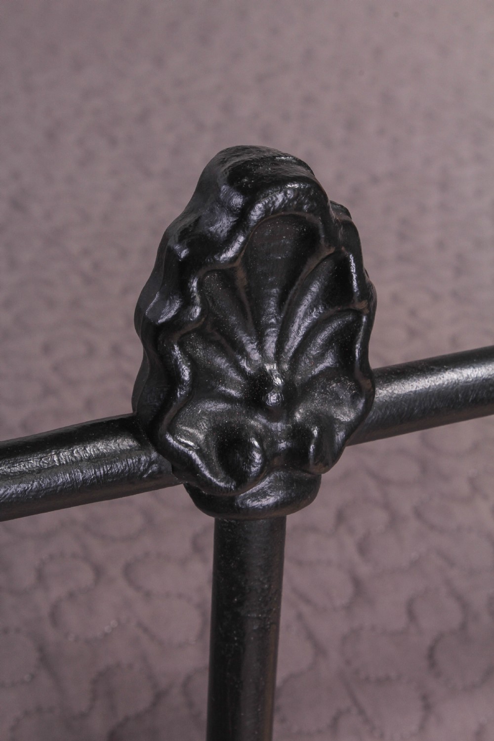 Handsome 6Ft Victorian black and brass super kingsize bed View VI