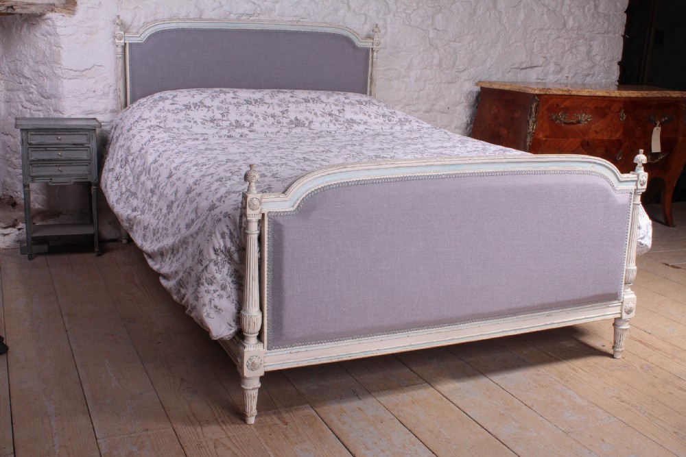Newly upholstered French Empire style bed