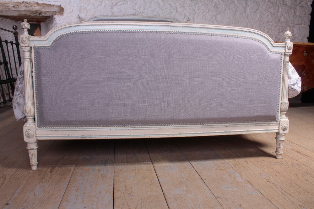 Newly upholstered French Empire style bed View II