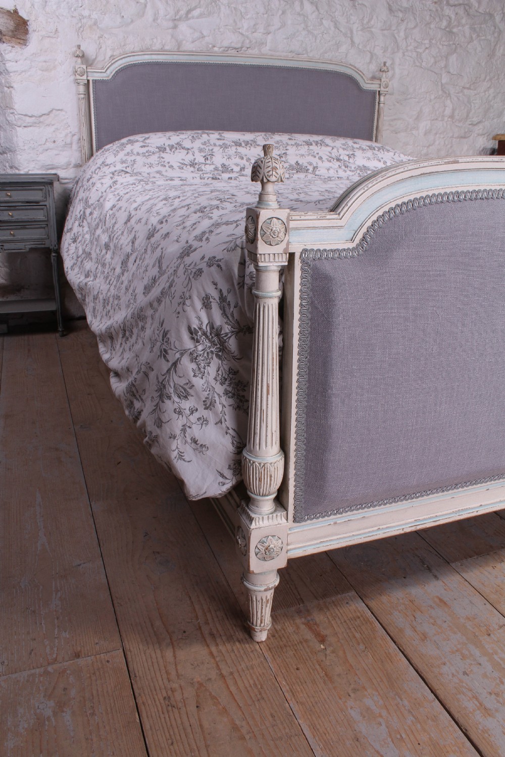 Newly upholstered French Empire style bed View VI