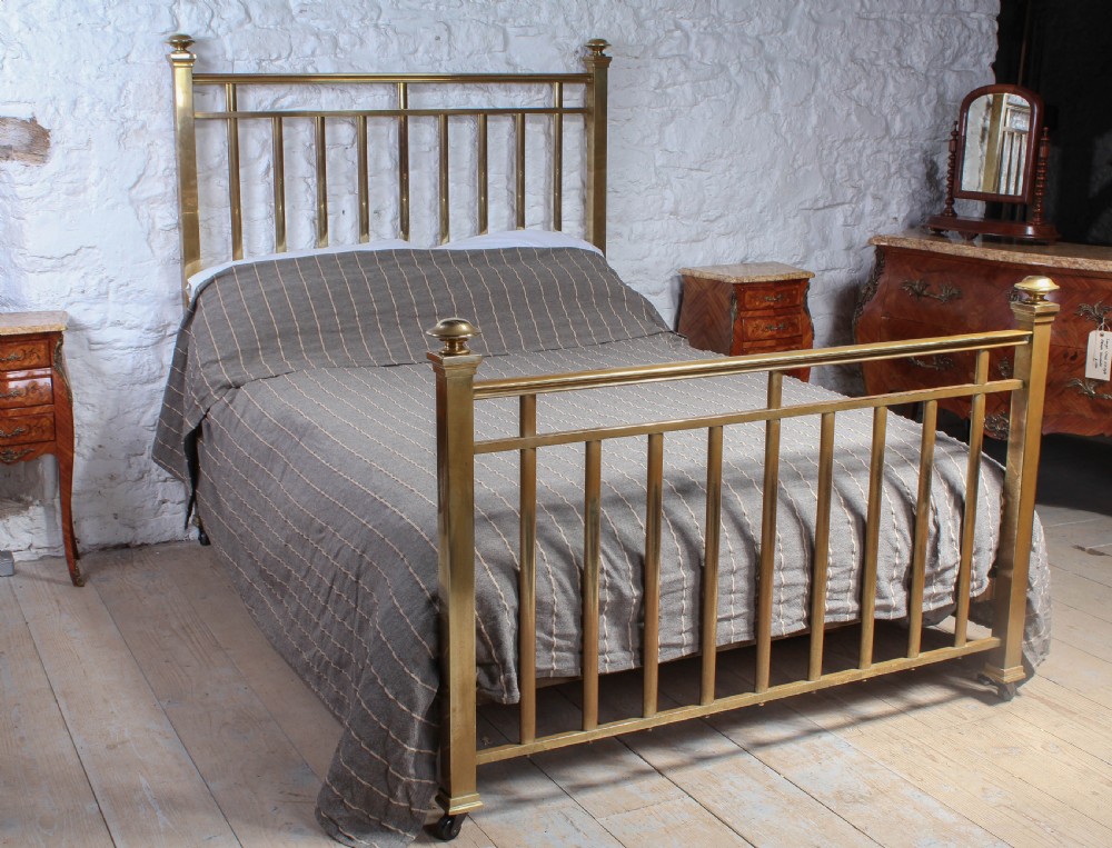 Superb quality Edwardian double brass bed