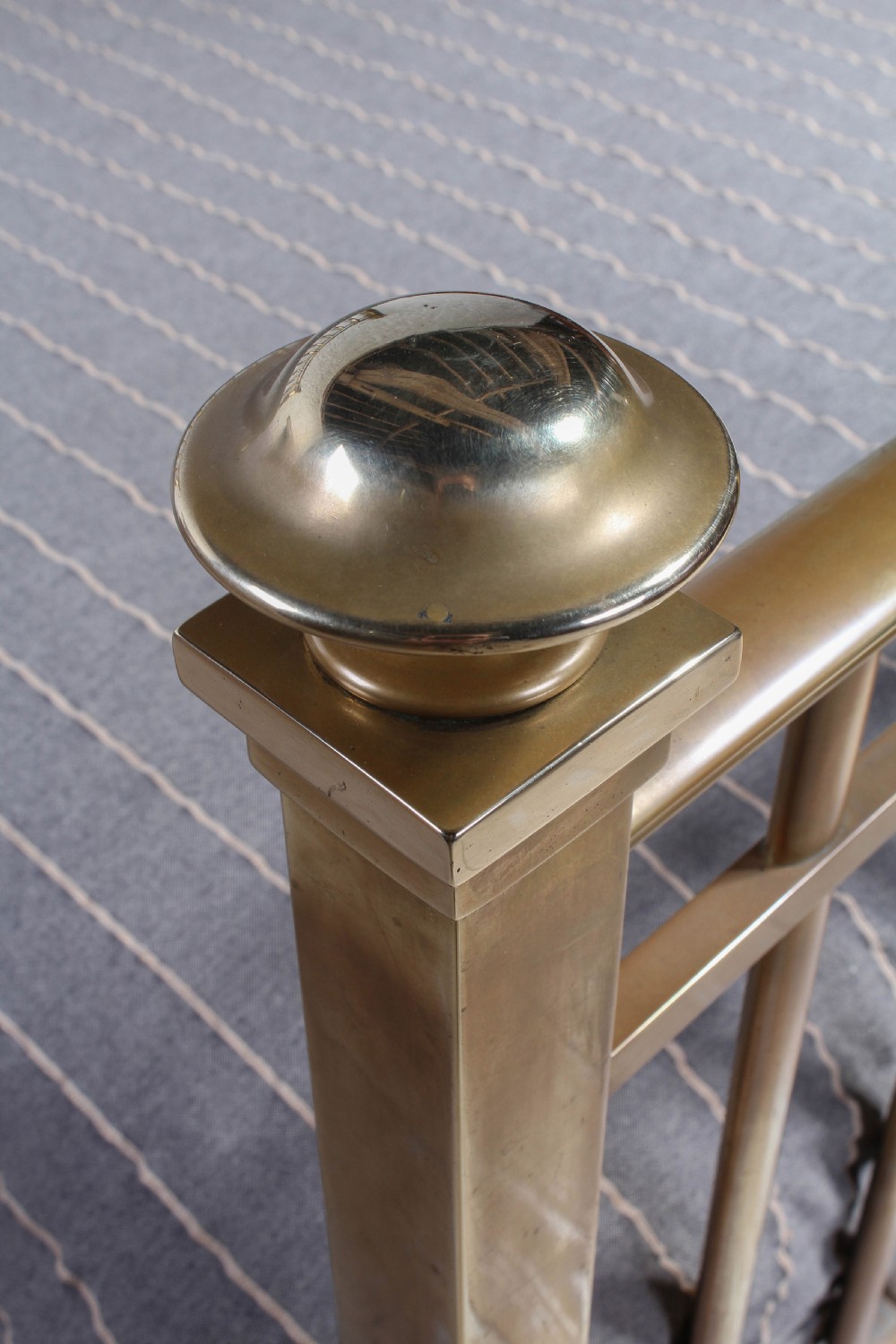 Superb quality Edwardian double brass bed View V