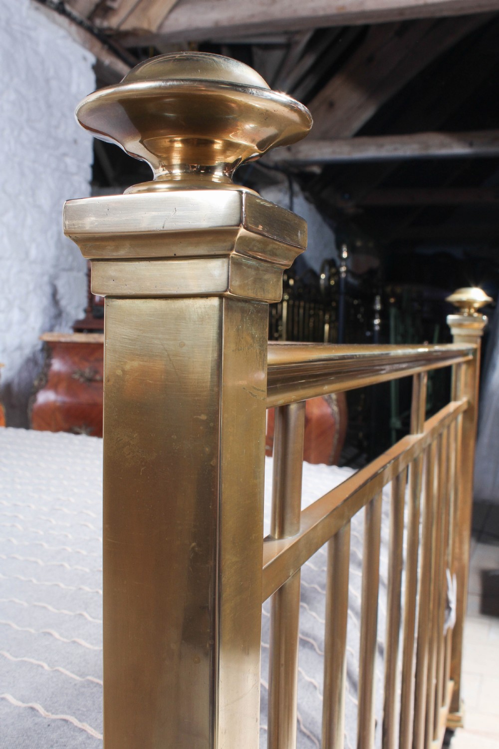 Superb quality Edwardian double brass bed View VII