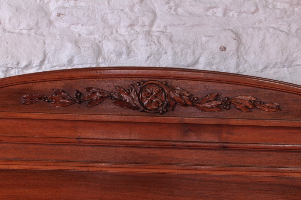Simple solid walnut French king size bed  View VII