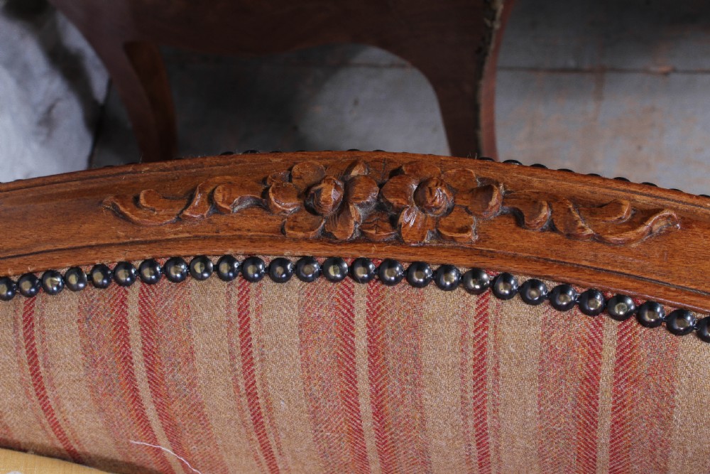 Newly upholstered Louis XV style day bed. View V