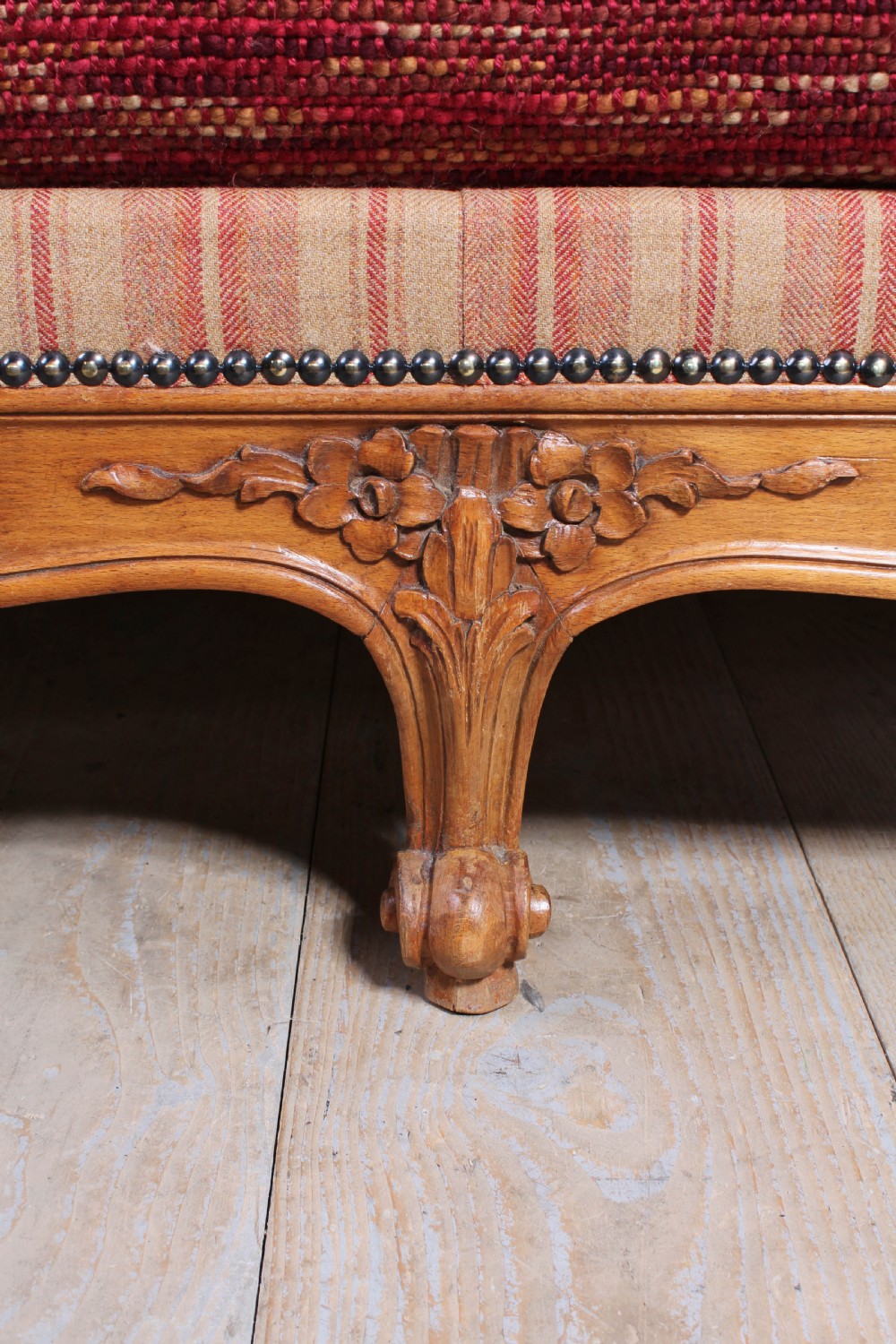 Newly upholstered Louis XV style day bed. View VI