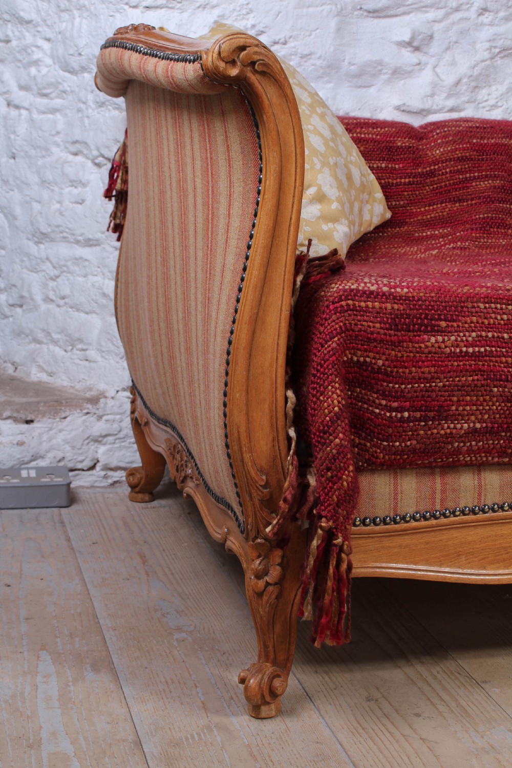 Newly upholstered Louis XV style day bed. View IX