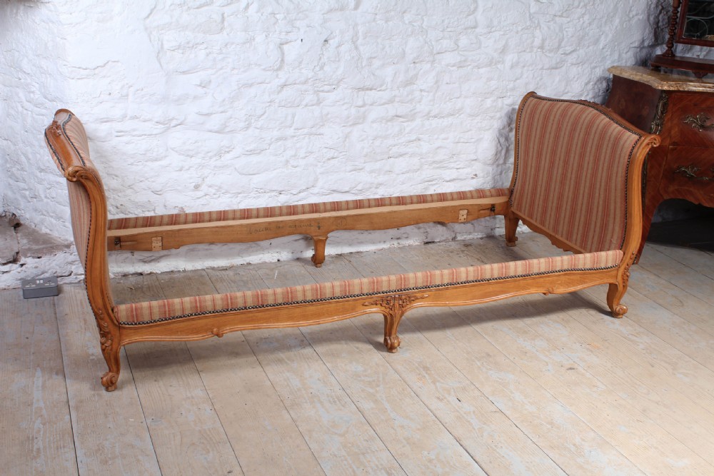 Newly upholstered Louis XV style day bed. View X