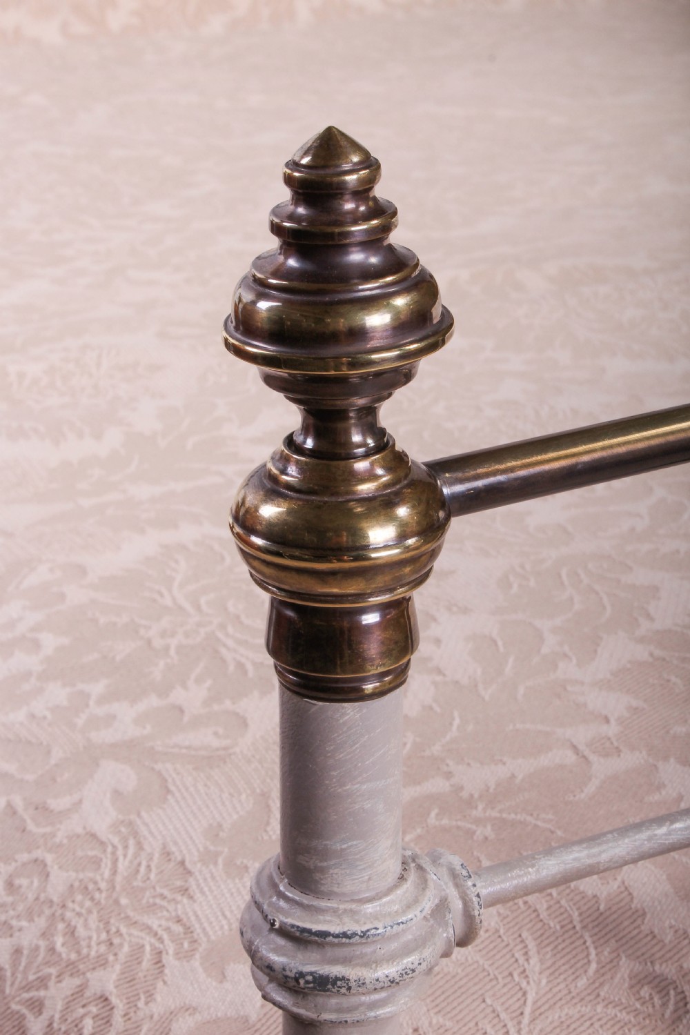 Pretty French 5Ft king size brass and iron bed  View IV