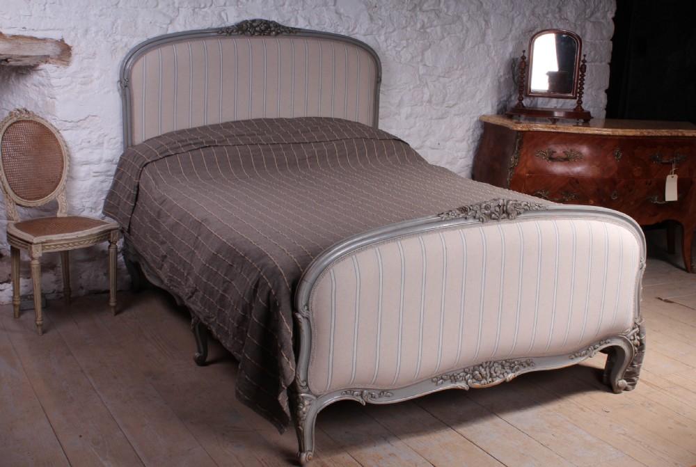 Beautiful newly upholstered  Louis XVI bed