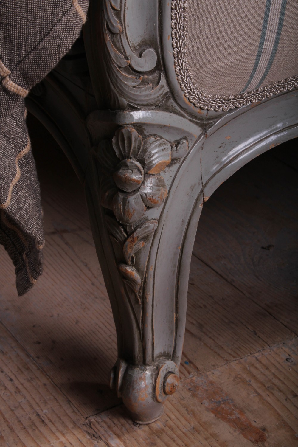 Beautiful newly upholstered  Louis XVI bed View IV