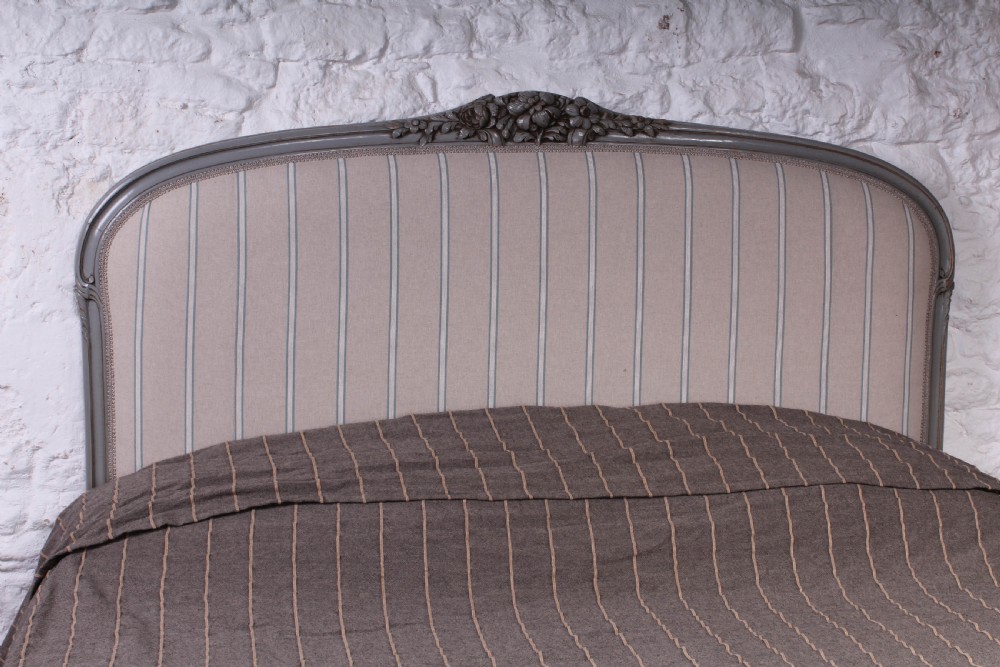 Beautiful newly upholstered  Louis XVI bed View VI