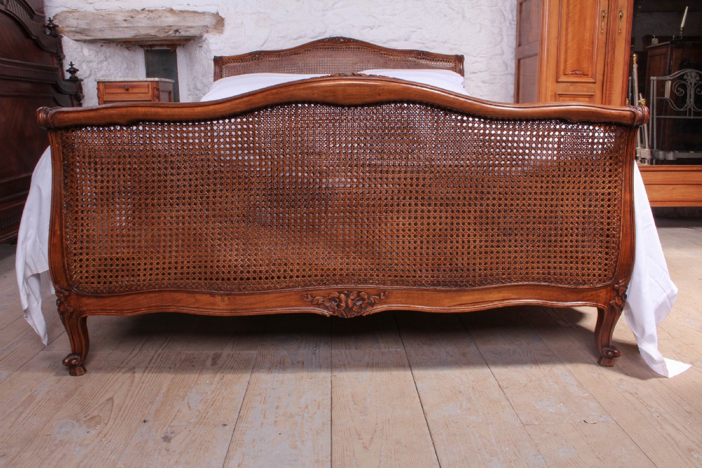 Caned  Louis XV style king size bed View II