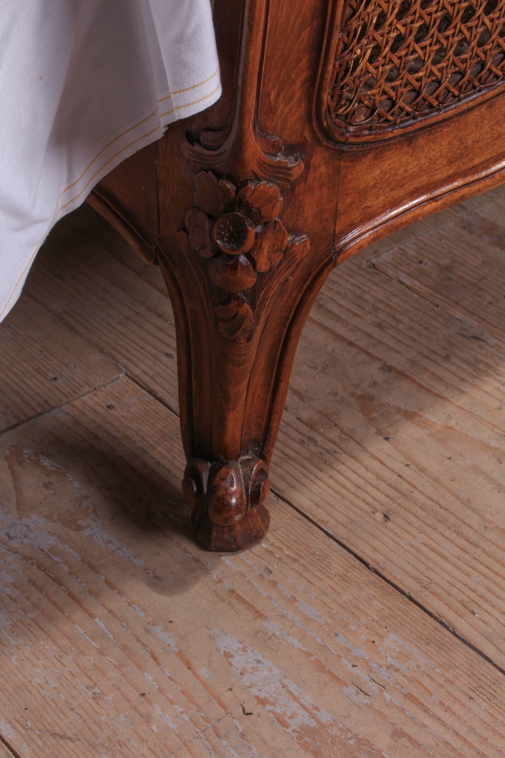 Caned  Louis XV style king size bed View VI