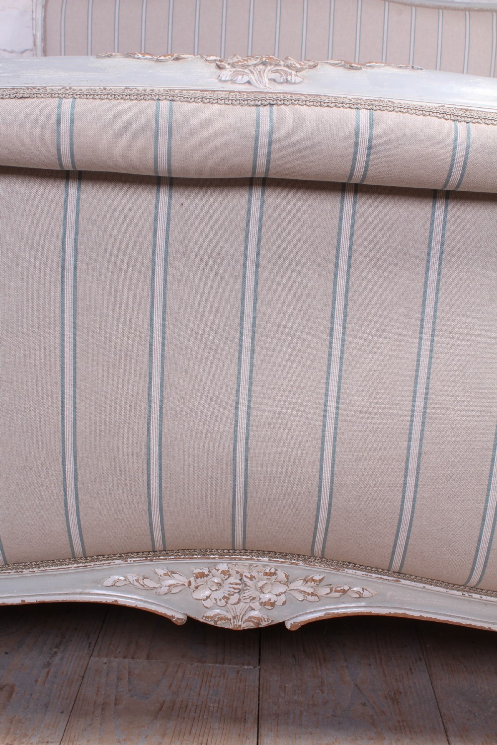 Newly upholstered Lit bateau style king size bed View III