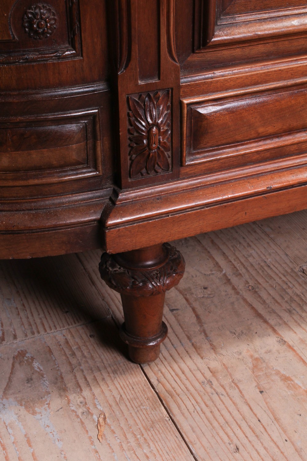 Extremely rare solid walnut super king size bed View VII