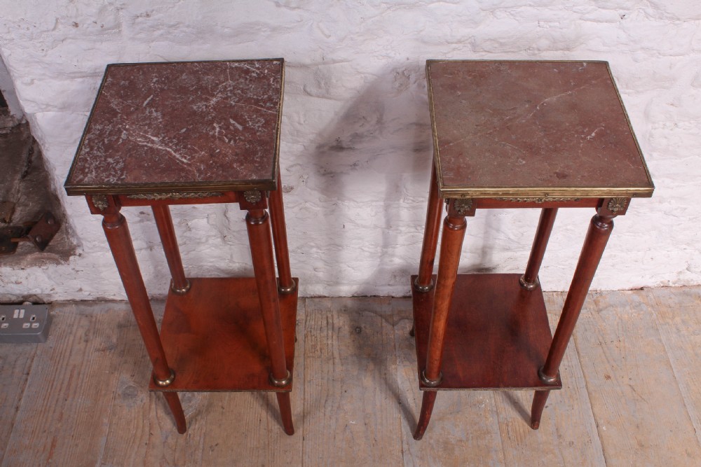 Attractive pair of elegant mahogany bedside tables View II