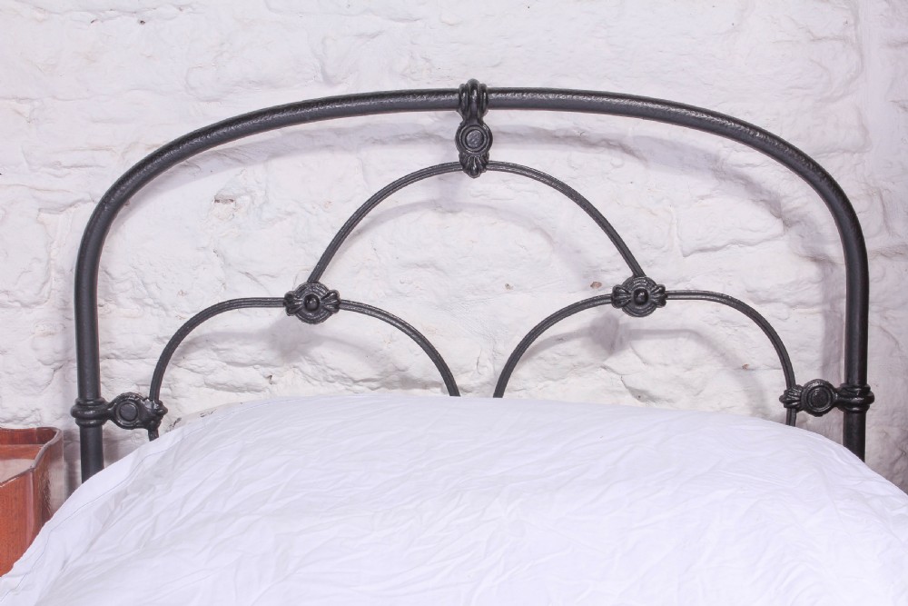 Attractive pair of black Irish iron single beds (can be joined) View III